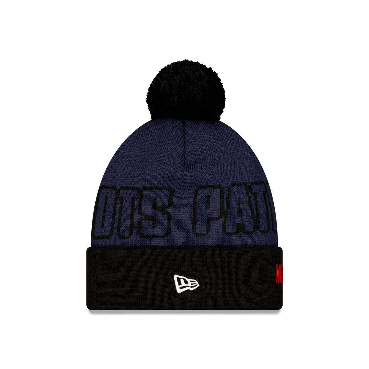 New England Patriots 2026 International Games Pom Knit Hat