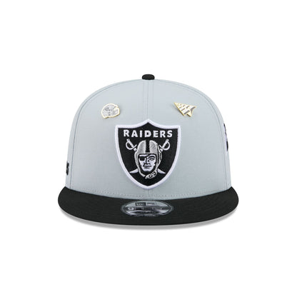 Paper Planes x Las Vegas Raiders Gray 9FIFTY Snapback Hat