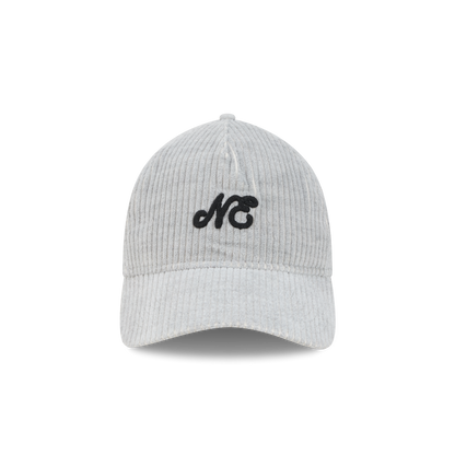 New Era Branded Cord Heather Gray 9TWENTY A-Frame Adjustable Hat