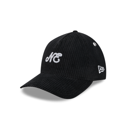 New Era Branded Cord Black 9TWENTY A-Frame Adjustable Hat