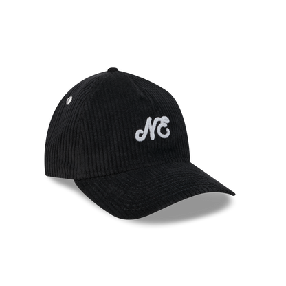 New Era Branded Cord Black 9TWENTY A-Frame Adjustable Hat