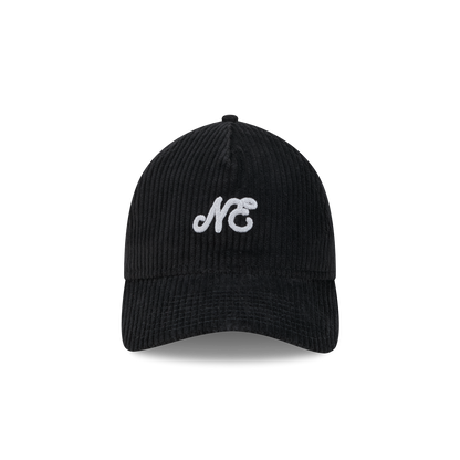 New Era Branded Cord Black 9TWENTY A-Frame Adjustable Hat
