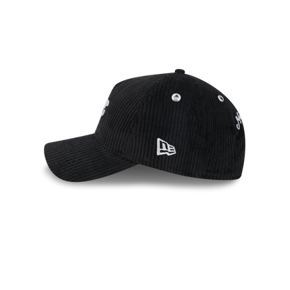 New Era Branded Cord Black 9TWENTY A-Frame Adjustable Hat