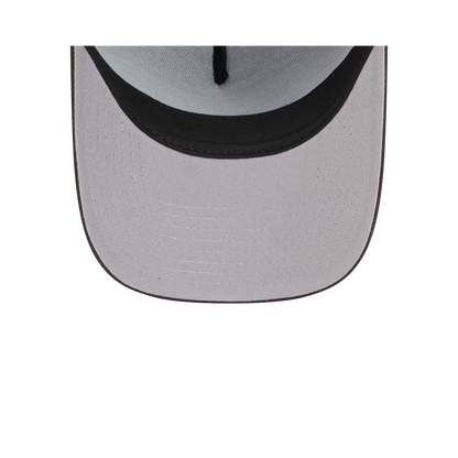 New Era Branded Herringbone Dark Brown 9FORTY A-Frame Trucker Hat