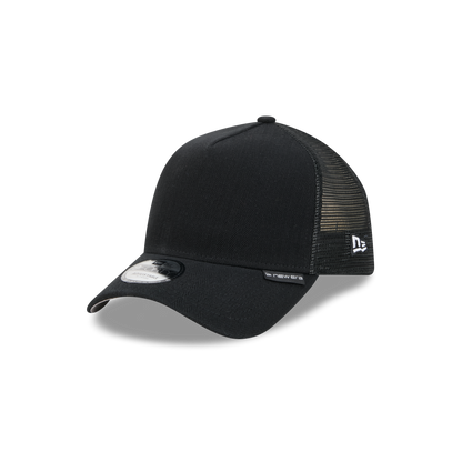 New Era Branded Herringbone Black 9FORTY A-Frame Trucker Hat