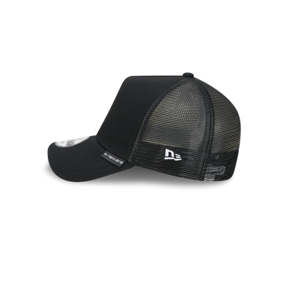 New Era Branded Herringbone Black 9FORTY A-Frame Trucker Hat