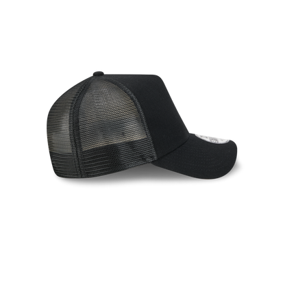 New Era Branded Herringbone Black 9FORTY A-Frame Trucker Hat