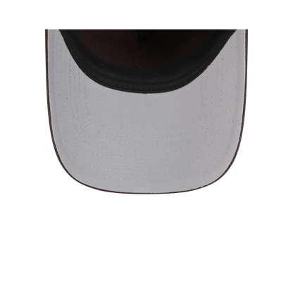New Era Branded Herringbone Dark Brown 9FORTY A-Frame Unstructured Snapback Hat