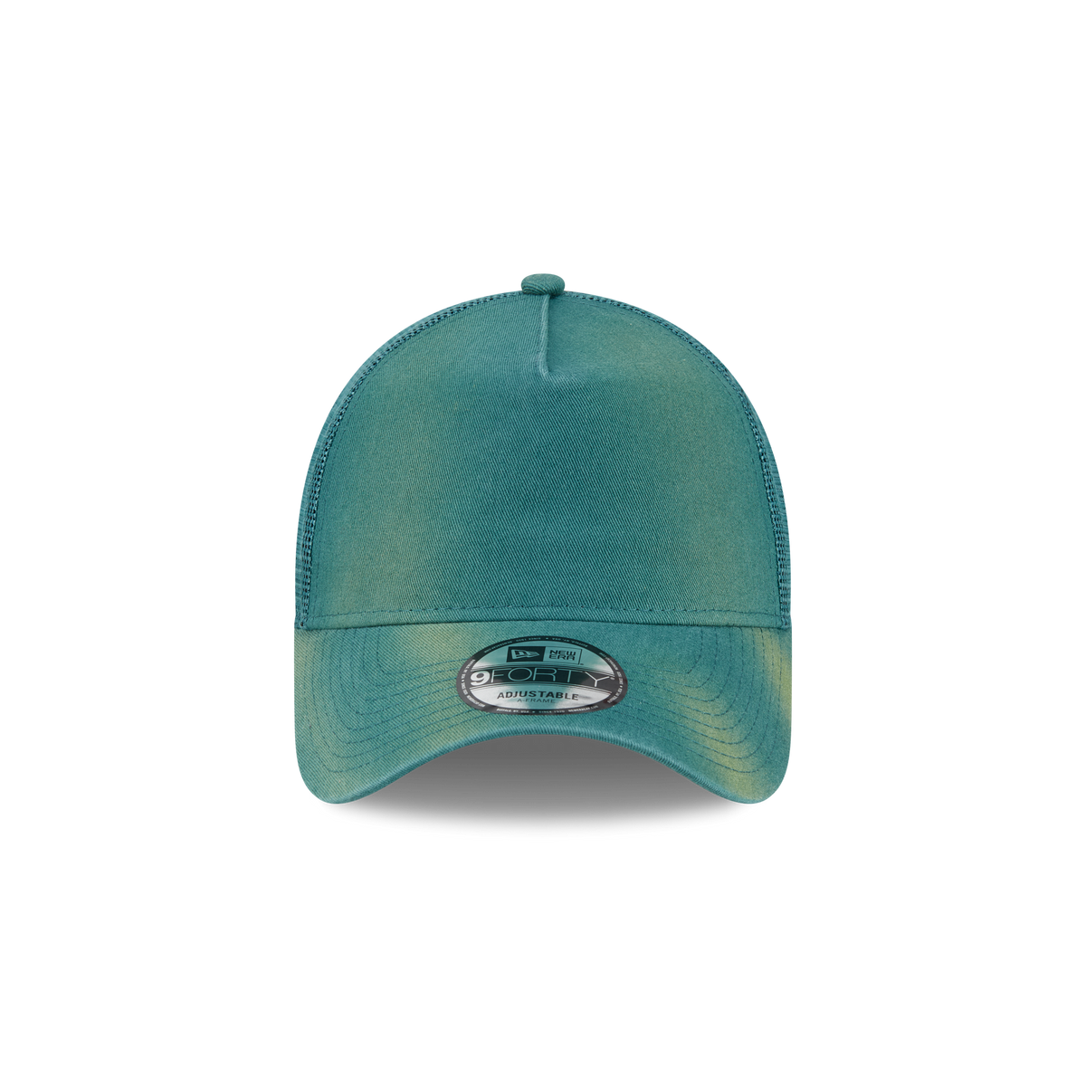 New Era Branded Washed Pine Needle Green 9FORTY A-Frame Trucker Hat