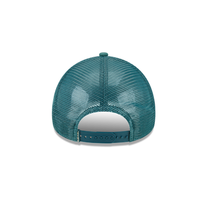 New Era Branded Washed Pine Needle Green 9FORTY A-Frame Trucker Hat