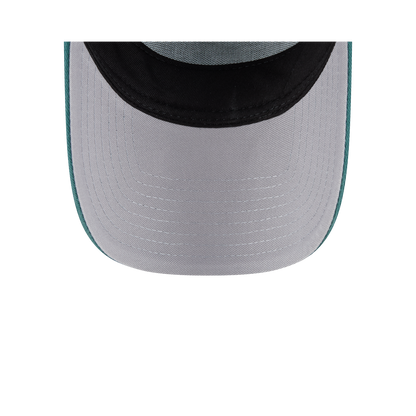 New Era Branded Washed Pine Needle Green 9FORTY A-Frame Trucker Hat
