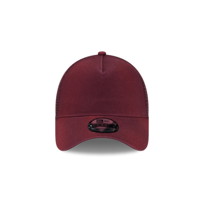 New Era Branded Washed Maroon 9FORTY A-Frame Trucker Hat