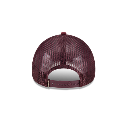 New Era Branded Washed Maroon 9FORTY A-Frame Trucker Hat