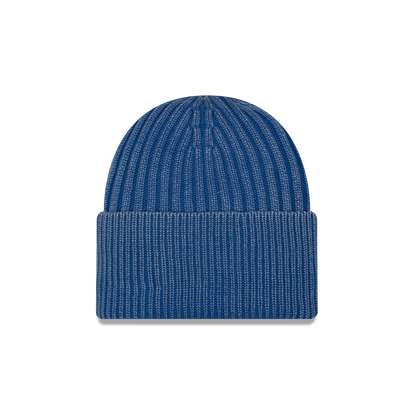 New Era Branded Washed Carbon Navy Wide Cuff Beanie Hat