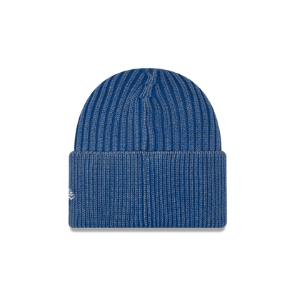 New Era Branded Washed Carbon Navy Wide Cuff Beanie Hat