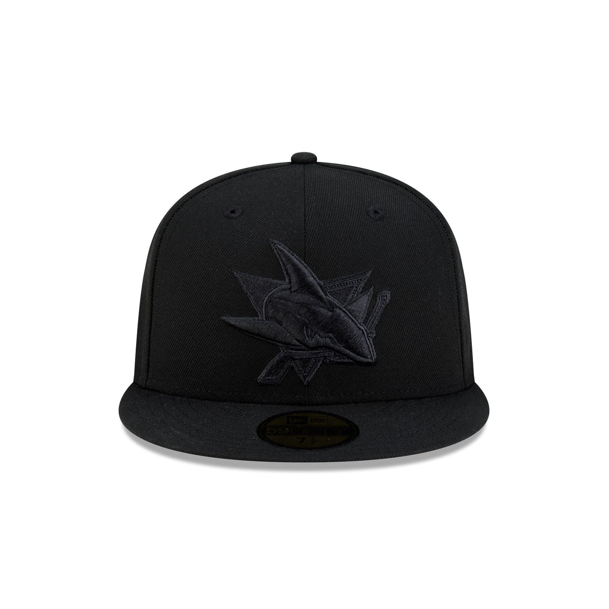 San Jose Sharks Black on Black 59FIFTY Fitted Hat