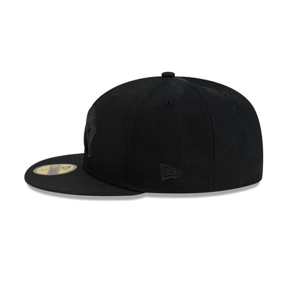 San Jose Sharks Black on Black 59FIFTY Fitted Hat