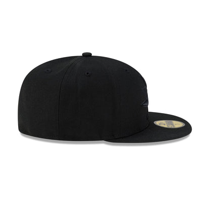 San Jose Sharks Black on Black 59FIFTY Fitted Hat