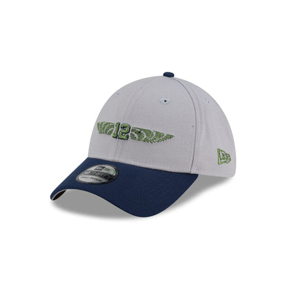 Seattle Seahawks Super Bowl LX Champions Sidepatch Rivalries Gray 39THIRTY Stretch Fit Hat