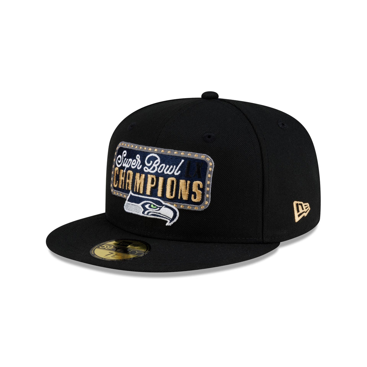 Seattle Seahawks Super Bowl LX Champions Black & Gold 59FIFTY Fitted Hat