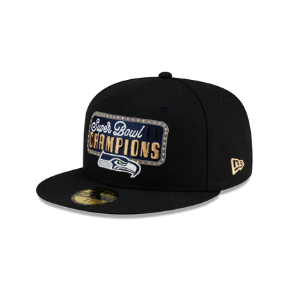 Seattle Seahawks Super Bowl LX Champions Black & Gold 59FIFTY Fitted Hat