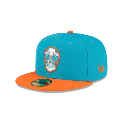 Miami Dolphins Sugar Skull 59FIFTY Fitted Hat