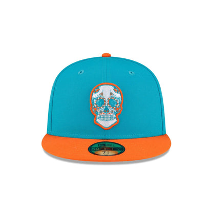 Miami Dolphins Sugar Skull 59FIFTY Fitted Hat