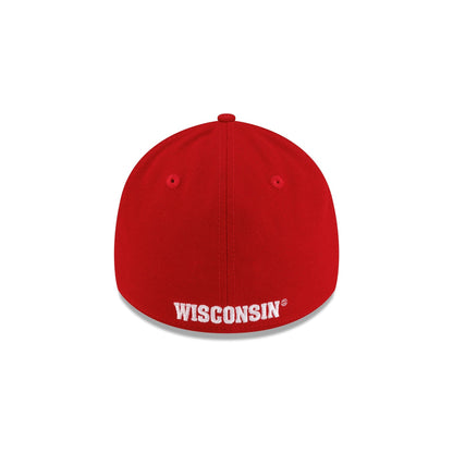 Wisconsin Badgers Red 39THIRTY Stretch Fit Hat