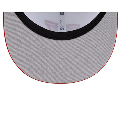 Wisconsin Badgers White Red 59FIFTY Fitted Hat