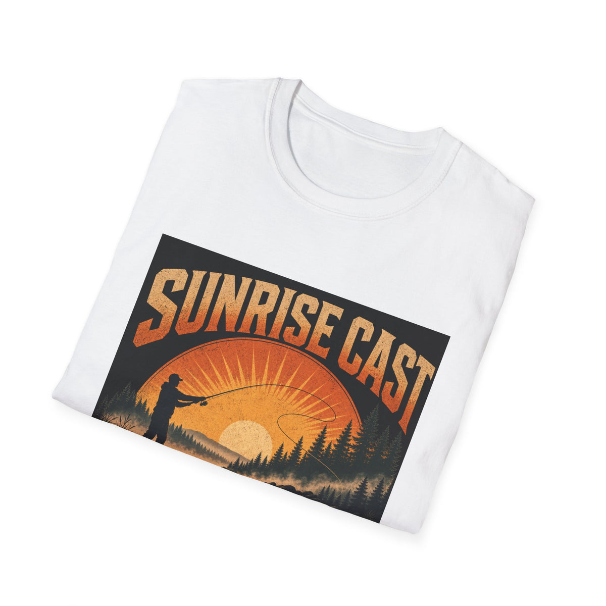 Sunrise Cast Quiet Mind Vintage Fishing Lifestyle T-Shirt