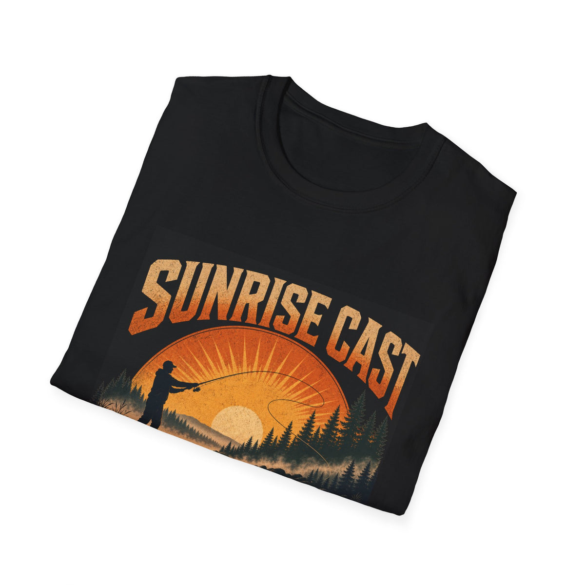 Sunrise Cast Quiet Mind Vintage Fishing Lifestyle T-Shirt