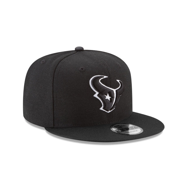 Houston Texans Black and White 9FIFTY Snapback Hat